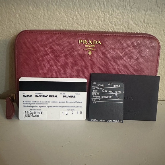 PRADA Saffiano Long Zip Wallet - Picture 12 of 12